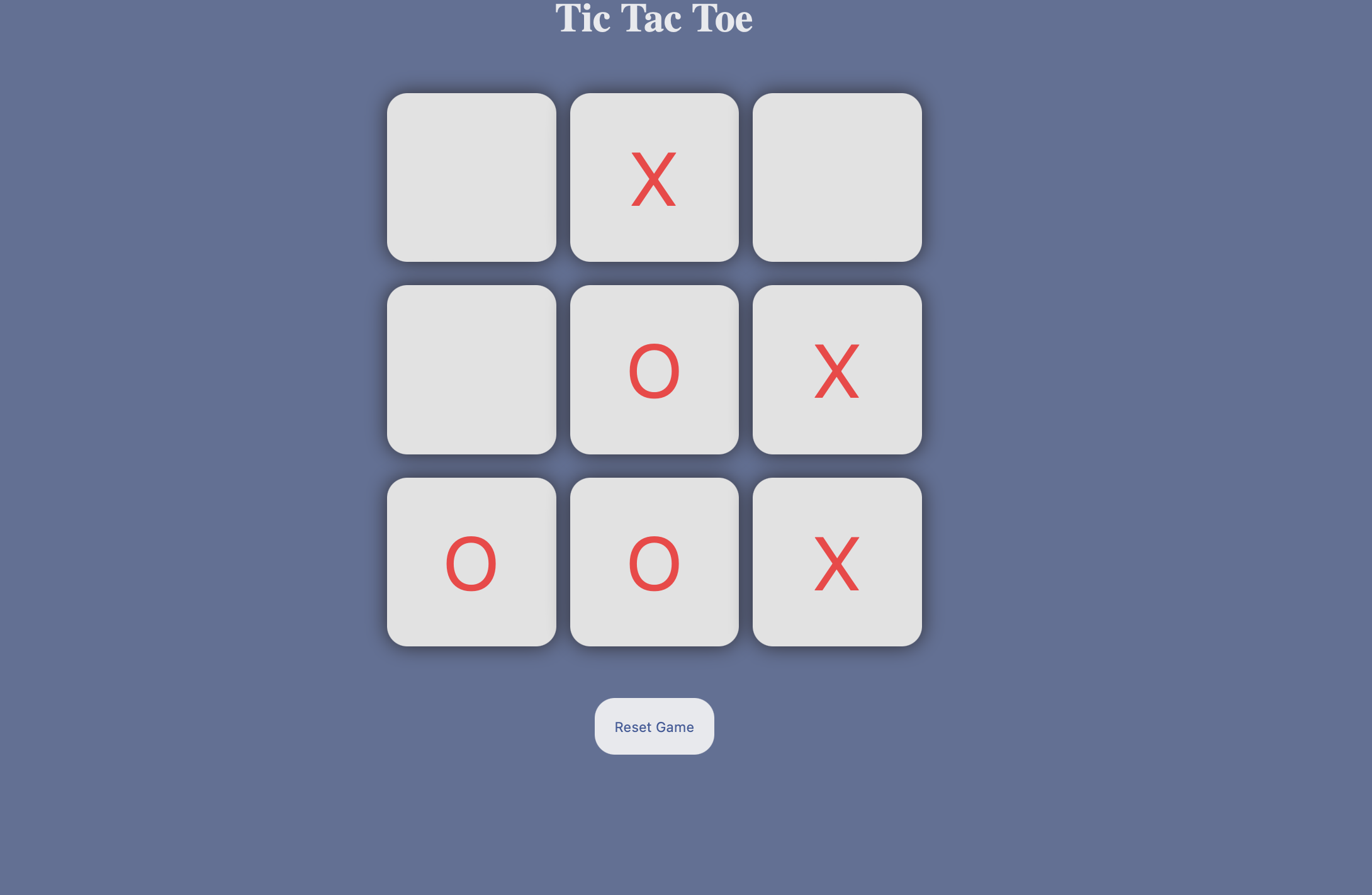 Noughts and Crosses — tic-tac-toe game board